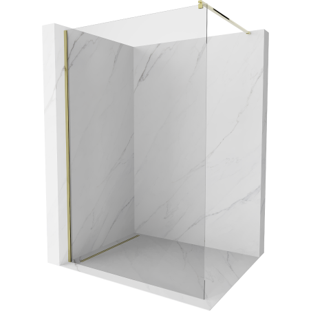 Mexen Kioto Duschwand Walk-in 50 x 200 cm, transparent 8 mm, gold - 800-050-101-50-00