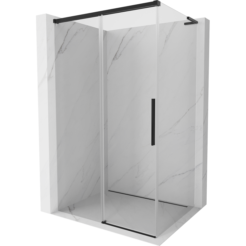 Mexen Rox L Duschkabine Schiebetür 120 x 70 cm, transparent, schwarz - 8C2L-120-070-70-00