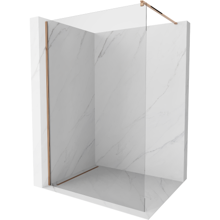 Mexen Kioto Duschwand Walk-in 70 x 200 cm, transparent 8 mm, Roségold - 800-070-101-60-00