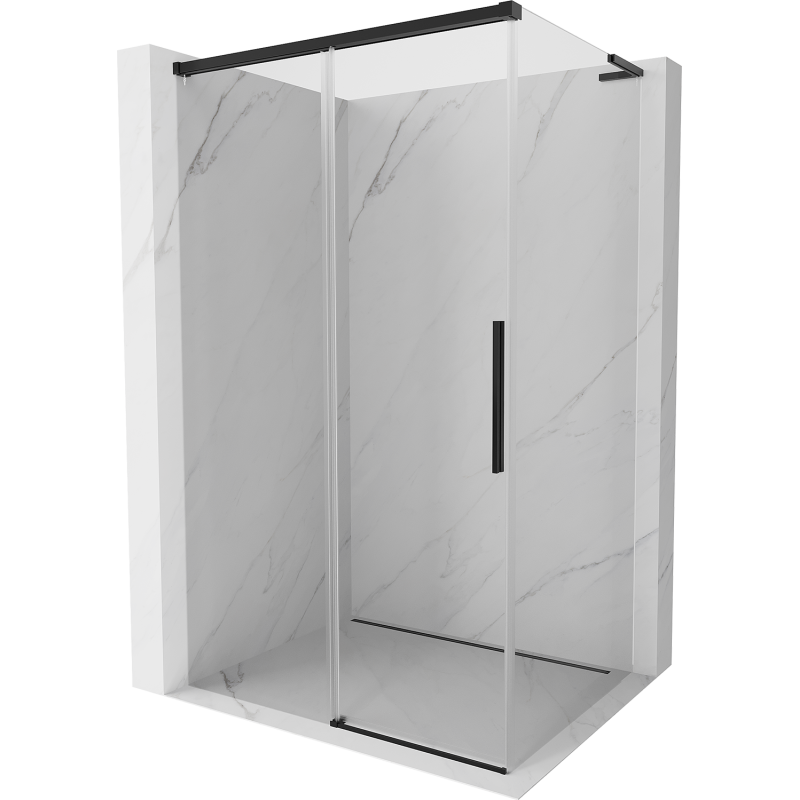 Mexen Rox L Duschkabine Schiebetür 105 x 90 cm, transparent, schwarz - 8C2L-105-090-70-00