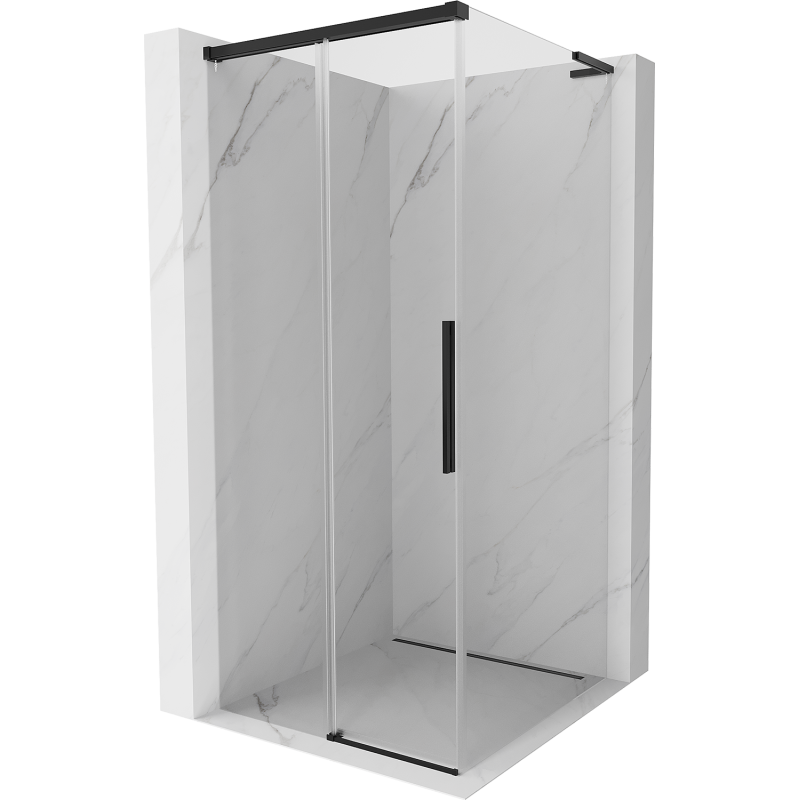 Mexen Rox L Duschkabine zum Schieben 95 x 95 cm, transparent, schwarz - 8C2L-095-095-70-00