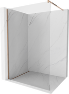 Mexen Kioto Duschwand Walk-in 120 x 200 cm, transparent 8 mm, Roségold - 800-120-101-60-00
