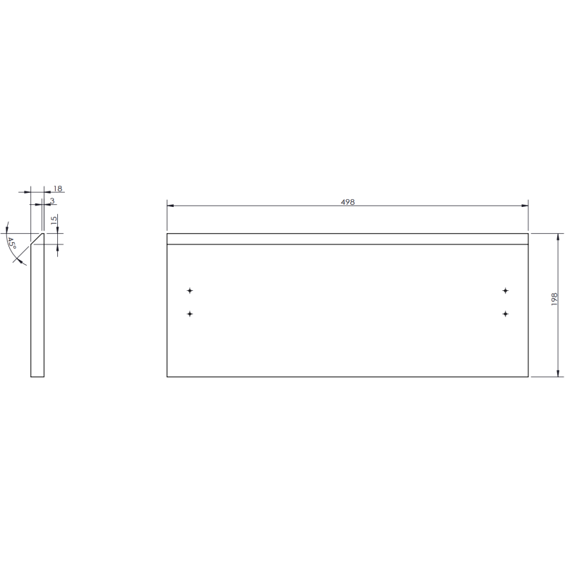 Mexen Orio Badezimmer-Unterschrank 50 cm mit Arbeitsplatte, 1 Schublade, weiß matt - 91A10-05023-1-BFC01