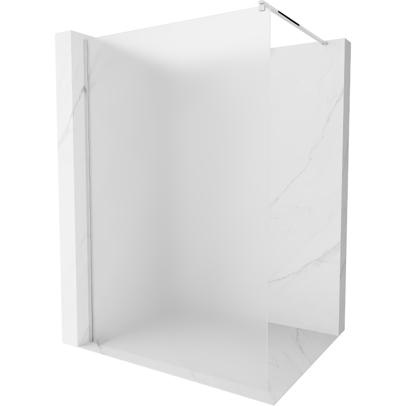 Mexen Kioto Duschwand Walk-in 80 x 200 cm, Frost 8 mm, Chrom - 800-080-101-01-30