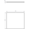 Mexen Orio Badezimmerschrank mit Waschtischplatte 50 cm, 1 Schublade, Grafit matt - 91A10-05023-1-BFC66