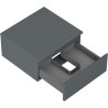 Mexen Orio Badezimmerschrank mit Waschtischplatte 50 cm, 1 Schublade, Grafit matt - 91A10-05023-1-BFC66