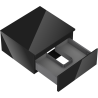 Mexen Orio Badezimmerschrank unter Waschbecken 50 cm mit Arbeitsplatte, 1 Schublade, schwarzer Hochglanz - 91A10-05023-1-BFC70