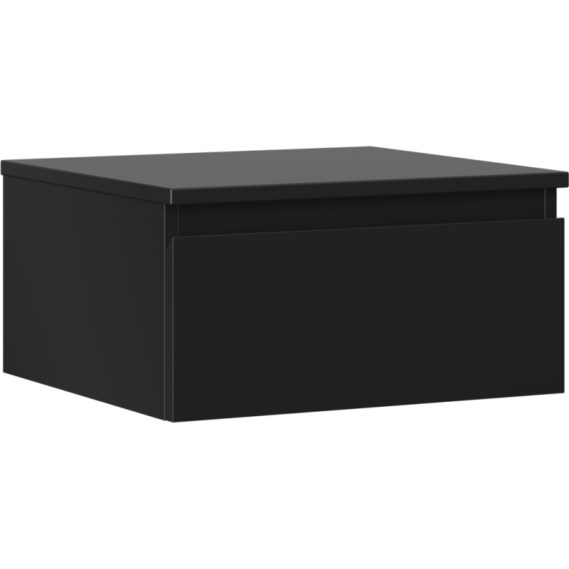 Mexen Orio Badezimmerschrank 50 cm mit Arbeitsplatte, 1 Schublade, Schwarz Matt - 91A10-05023-1-BFC71