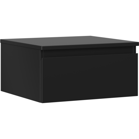 Mexen Orio Badezimmerschrank 50 cm mit Arbeitsplatte, 1 Schublade, Schwarz Matt - 91A10-05023-1-BFC71
