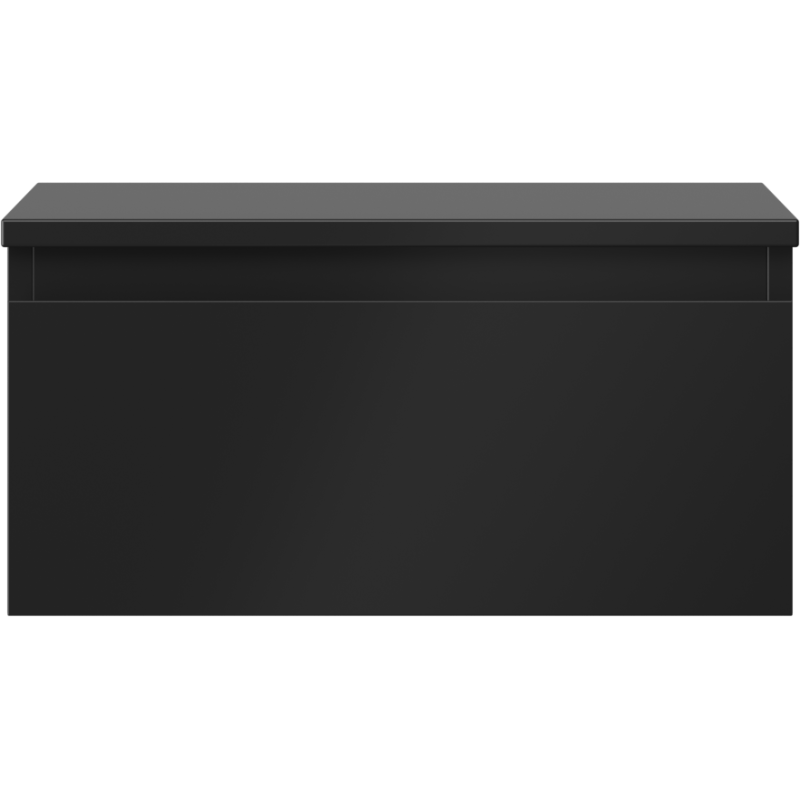 Mexen Orio Badezimmerschrank 50 cm mit Arbeitsplatte, 1 Schublade, Schwarz Matt - 91A10-05023-1-BFC71