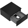 Mexen Orio Badezimmerschrank 50 cm mit Arbeitsplatte, 1 Schublade, Schwarz Matt - 91A10-05023-1-BFC71