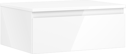 Mexen Orio Waschbeckenschrank 60 cm mit Arbeitsplatte, 1 Schublade, Weiß Hochglanz - 91A10-06023-1-BFC00