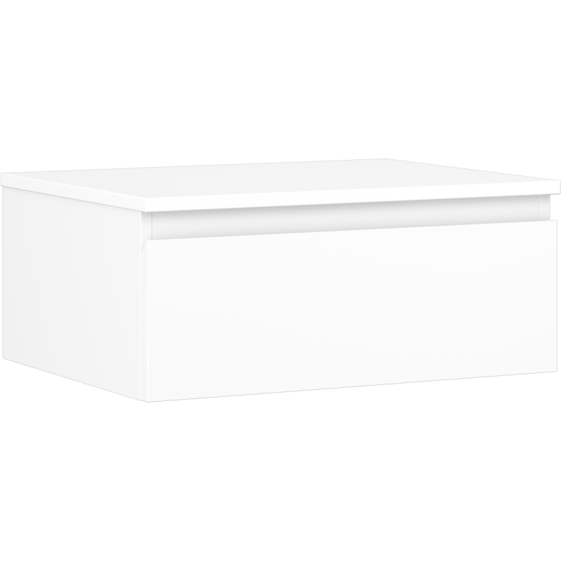 Mexen Orio Badezimmerschrank unter Waschbecken 60 cm mit Arbeitsplatte, 1 Schublade, weiß matt - 91A10-06023-1-BFC01