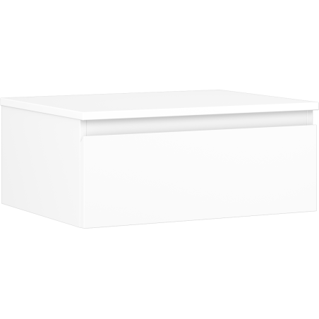 Mexen Orio Badezimmerschrank unter Waschbecken 60 cm mit Arbeitsplatte, 1 Schublade, weiß matt - 91A10-06023-1-BFC01