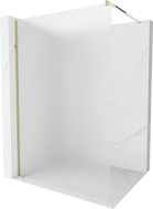 Mexen Kioto Duschwand Walk-in 90 x 200 cm, 8 mm mattiert, gold - 800-090-101-50-30