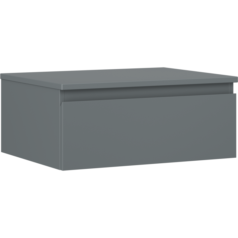 Mexen Orio Badezimmerschrank 60 cm mit Waschtischplatte, 1 Schublade, mattes Graphit - 91A10-06023-1-BFC66