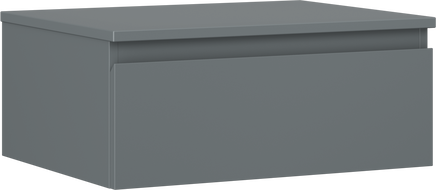 Mexen Orio Badezimmerschrank 60 cm mit Waschtischplatte, 1 Schublade, mattes Graphit - 91A10-06023-1-BFC66