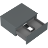 Mexen Orio Badezimmerschrank 60 cm mit Waschtischplatte, 1 Schublade, mattes Graphit - 91A10-06023-1-BFC66