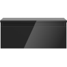 Mexen Orio Badezimmerschrank für Waschbecken 60 cm mit Arbeitsplatte, 1 Schublade, schwarzer Glanz - 91A10-06023-1-BFC70