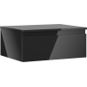 Mexen Orio Badezimmerschrank für Waschbecken 60 cm mit Arbeitsplatte, 1 Schublade, schwarzer Glanz - 91A10-06023-1-BFC70