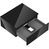 Mexen Orio Badezimmerschrank für Waschbecken 60 cm mit Arbeitsplatte, 1 Schublade, schwarzer Glanz - 91A10-06023-1-BFC70