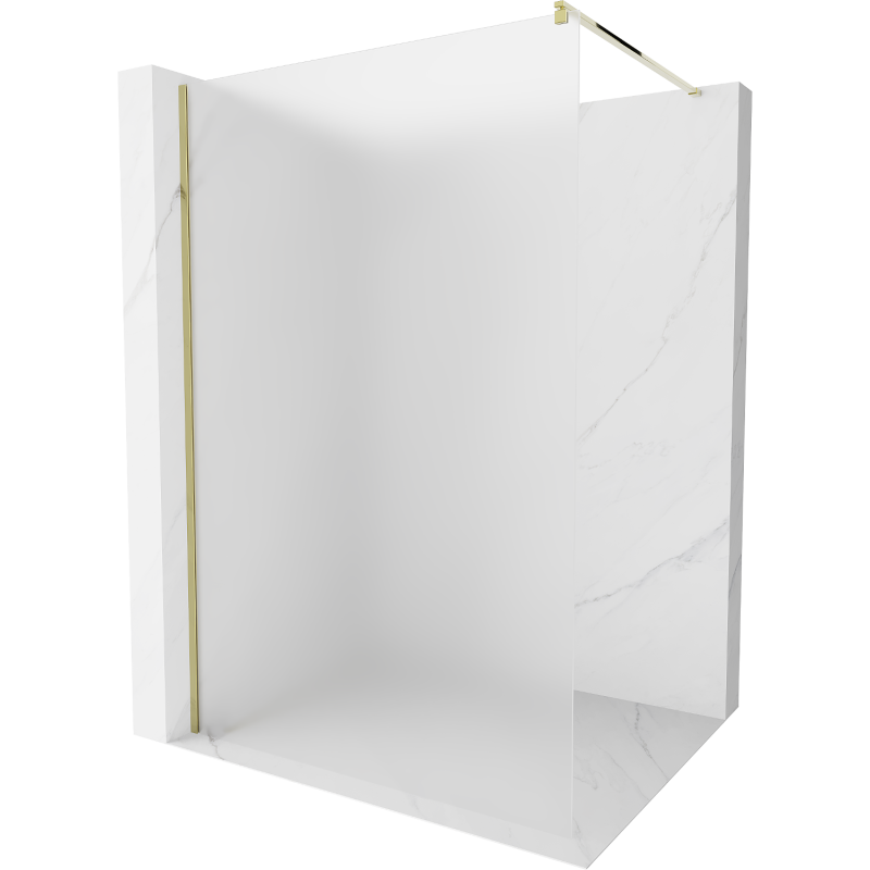 Mexen Kioto Duschwand Walk-in 110 x 200 cm, Frost 8 mm, Gold - 800-110-101-50-30