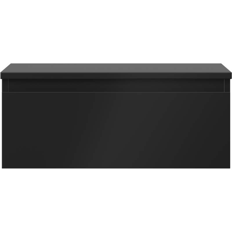 Mexen Orio Badezimmerschrank 60 cm mit Arbeitsplatte, 1 Schublade, schwarz matt - 91A10-06023-1-BFC71