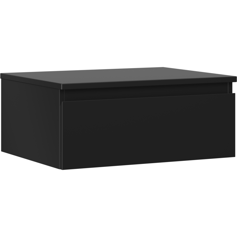 Mexen Orio Badezimmerschrank 60 cm mit Arbeitsplatte, 1 Schublade, schwarz matt - 91A10-06023-1-BFC71