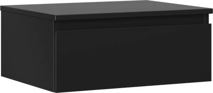 Mexen Orio Badezimmerschrank 60 cm mit Arbeitsplatte, 1 Schublade, schwarz matt - 91A10-06023-1-BFC71