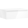 Mexen Orio Badezimmerschrank für Waschtisch 70 cm mit Platte, 1 Schublade, Weiß Glanz - 91A10-07023-1-BFC00