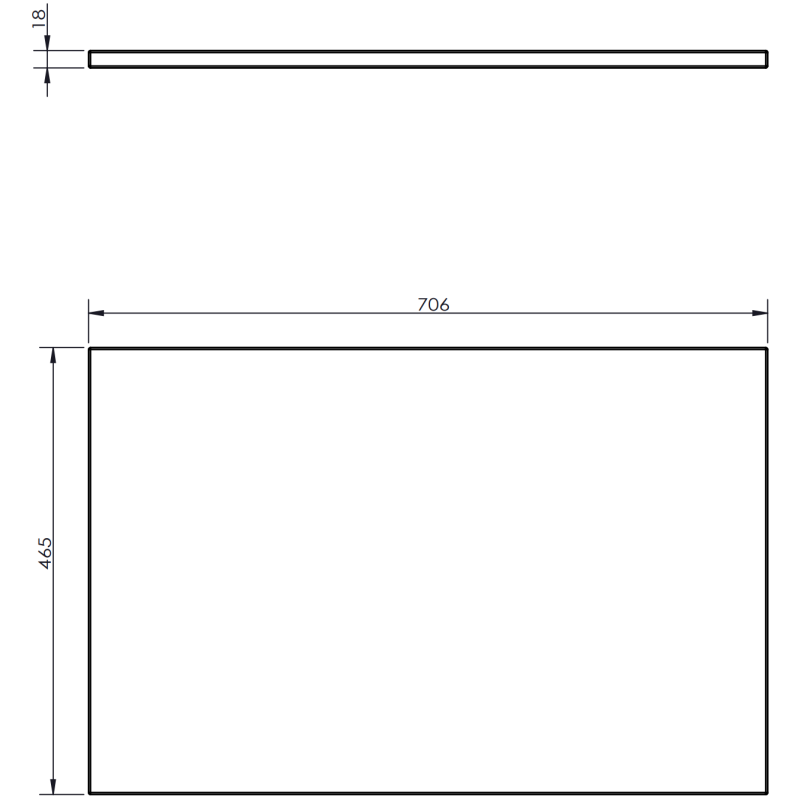 Mexen Orio Badezimmerschrank unter dem Waschbecken 70 cm mit Arbeitsplatte, 1 Schublade, weiß matt - 91A10-07023-1-BFC01