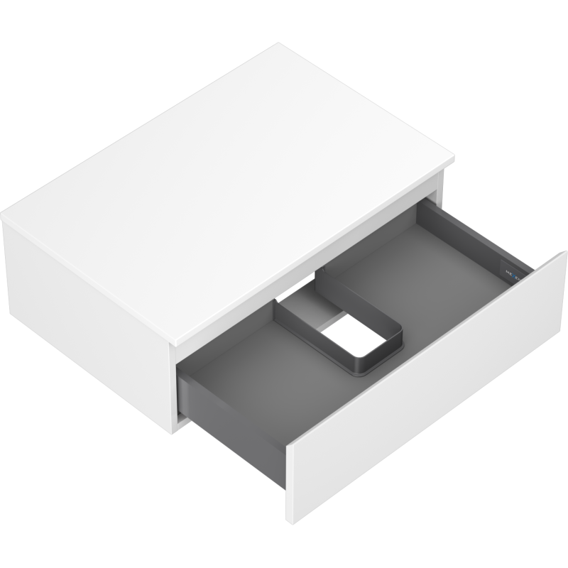 Mexen Orio Badezimmerschrank unter dem Waschbecken 70 cm mit Arbeitsplatte, 1 Schublade, weiß matt - 91A10-07023-1-BFC01