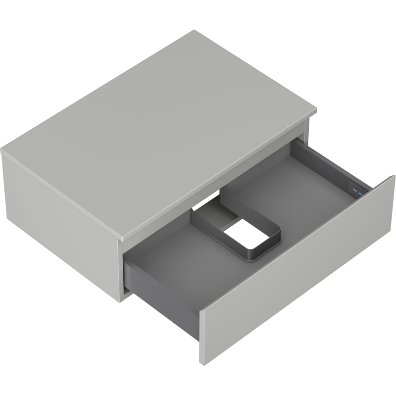Mexen Orio Badezimmerunterschrank 70 cm mit Arbeitsplatte, 1 Schublade, grau matt - 91A10-07023-1-BFC62