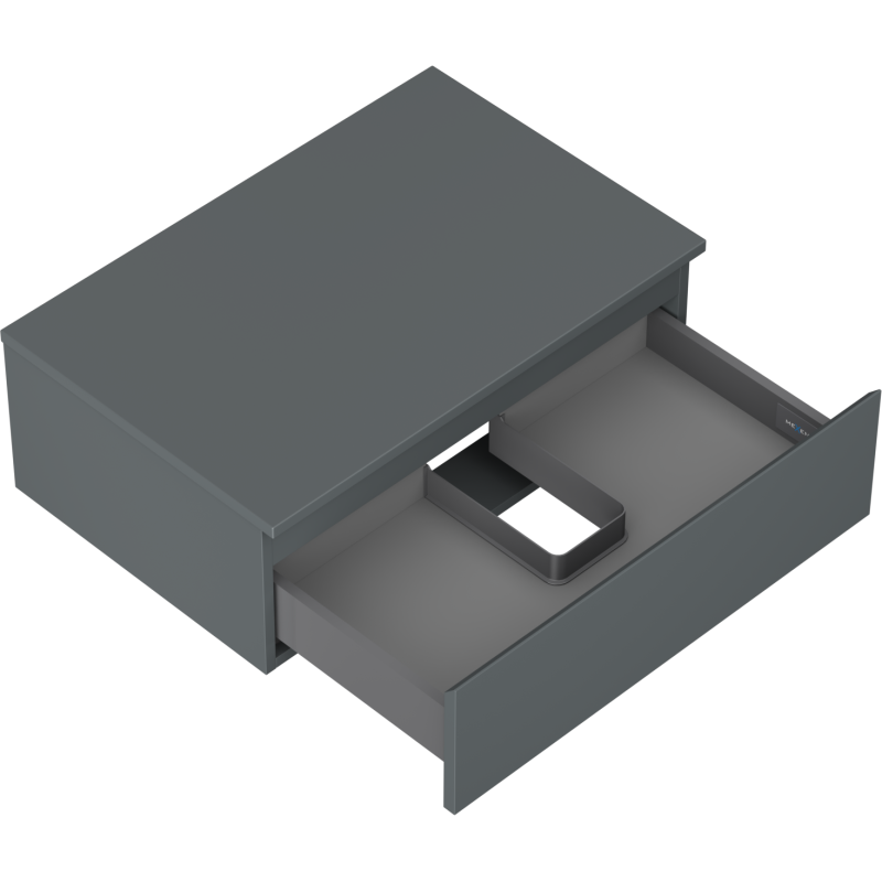 Mexen Orio Badezimmer-Unterschrank 70 cm mit Arbeitsplatte, 1 Schublade, Graphit matt - 91A10-07023-1-BFC66