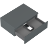 Mexen Orio Badezimmer-Unterschrank 70 cm mit Arbeitsplatte, 1 Schublade, Graphit matt - 91A10-07023-1-BFC66
