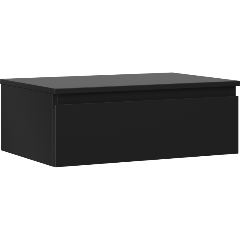 Mexen Orio Badezimmerschrank unter dem Waschbecken 70 cm mit Platte, 1 Schublade, schwarz matt - 91A10-07023-1-BFC71