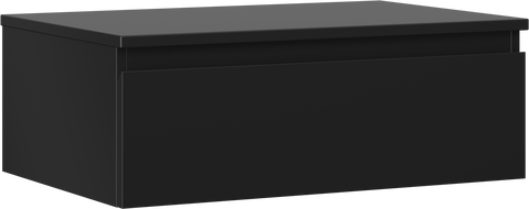 Mexen Orio Badezimmerschrank unter dem Waschbecken 70 cm mit Platte, 1 Schublade, schwarz matt - 91A10-07023-1-BFC71