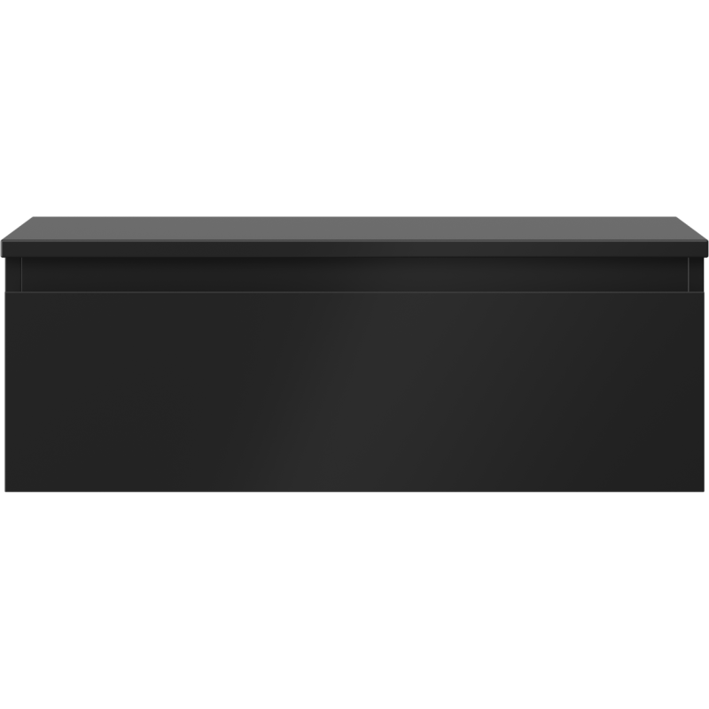 Mexen Orio Badezimmerschrank unter dem Waschbecken 70 cm mit Platte, 1 Schublade, schwarz matt - 91A10-07023-1-BFC71