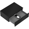 Mexen Orio Badezimmerschrank unter dem Waschbecken 70 cm mit Platte, 1 Schublade, schwarz matt - 91A10-07023-1-BFC71