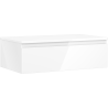Mexen Orio Badezimmerschrank unter Waschbecken 80 cm mit Platte, 1 Schublade, weiß Hochglanz - 91A10-08023-1-BFC00