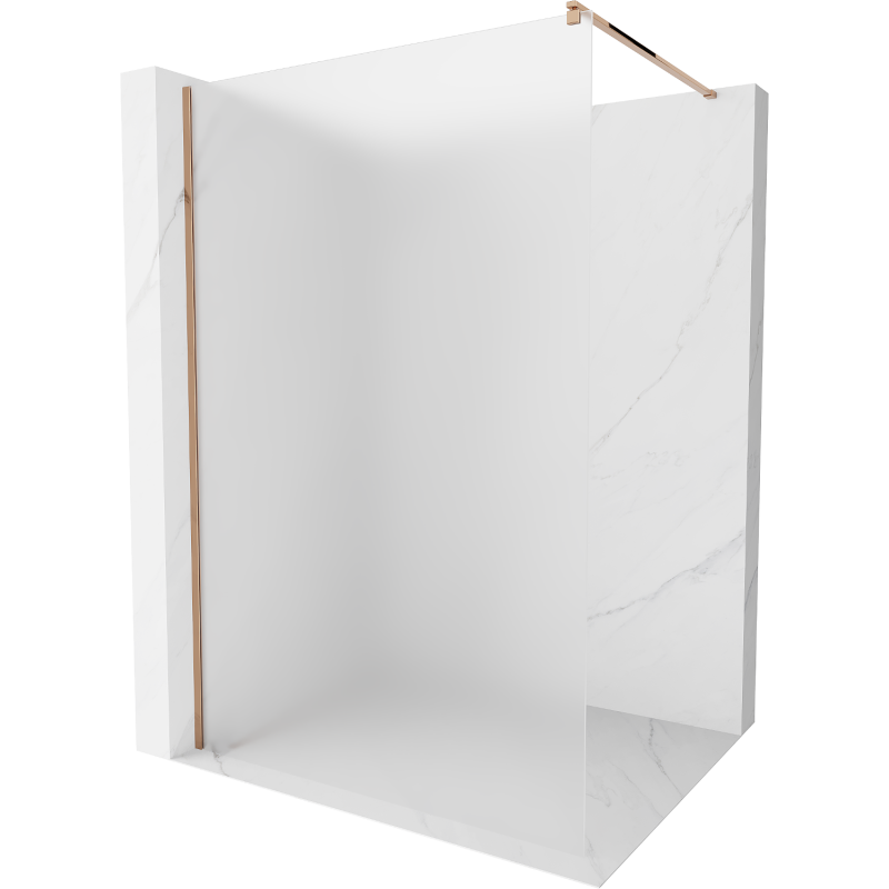 Mexen Kioto Duschwand Walk-in 110 x 200 cm, Frost 8 mm, Roségold - 800-110-101-60-30