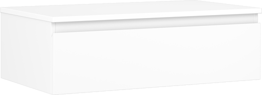 Mexen Orio Badezimmer-Unterschrank 80 cm mit Arbeitsplatte, 1 Schublade, weiß matt - 91A10-08023-1-BFC01