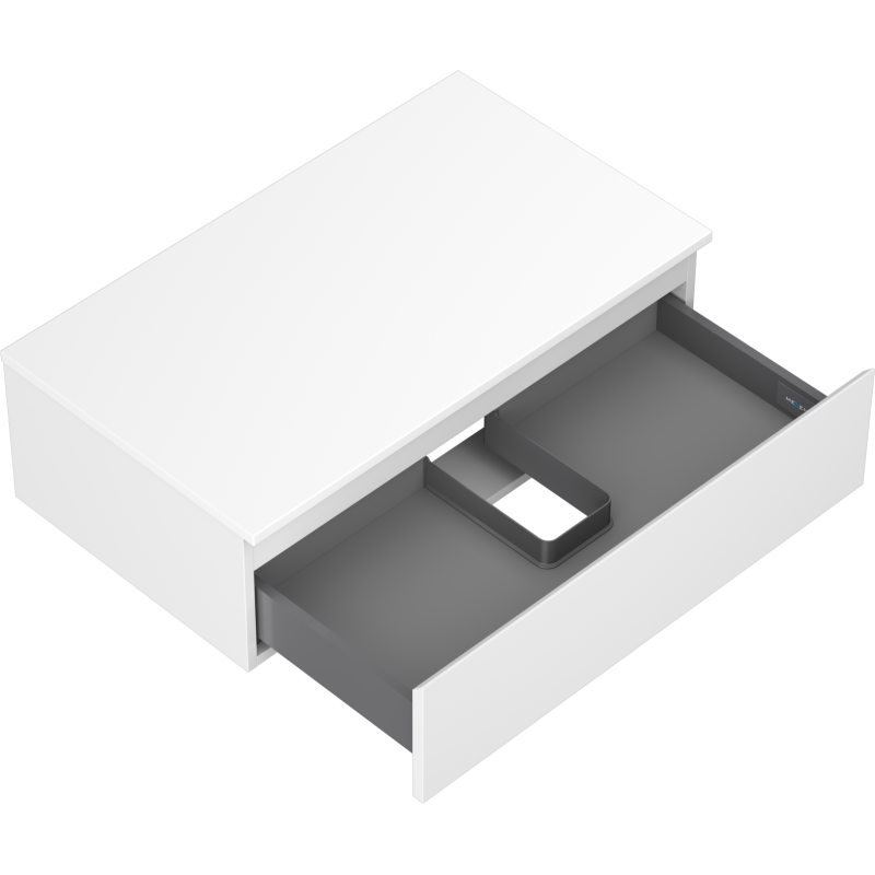 Mexen Orio Badezimmer-Unterschrank 80 cm mit Arbeitsplatte, 1 Schublade, weiß matt - 91A10-08023-1-BFC01