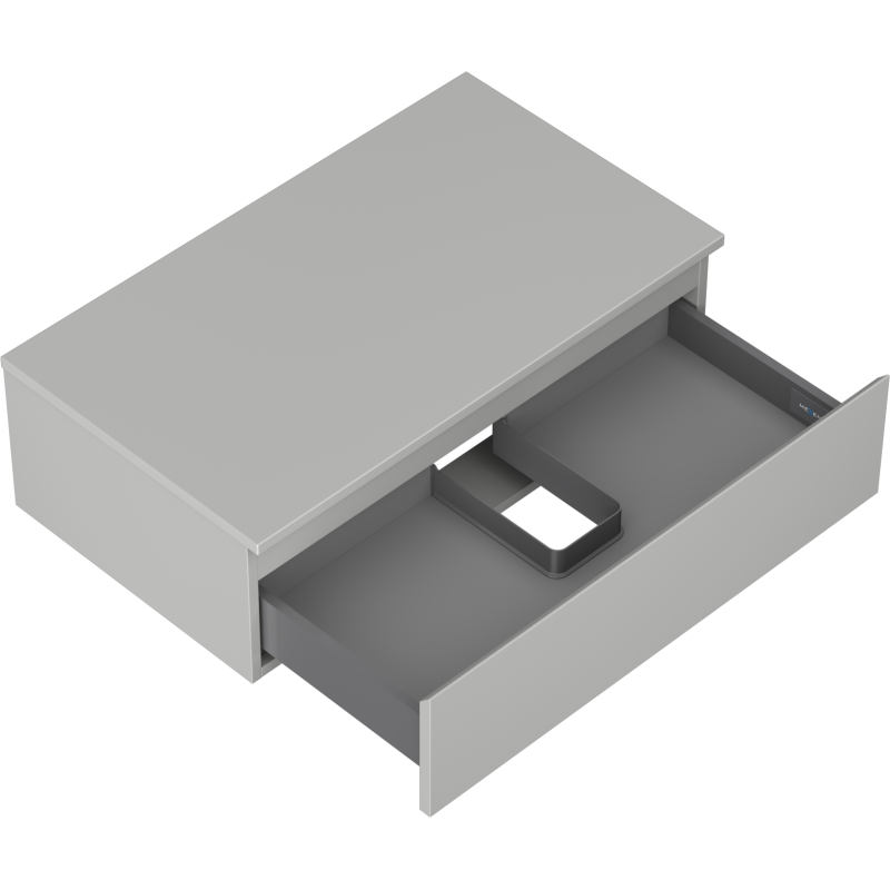 Mexen Orio Badezimmer-Unterschrank 80 cm mit Arbeitsplatte, 1 Schublade, grau matt - 91A10-08023-1-BFC62