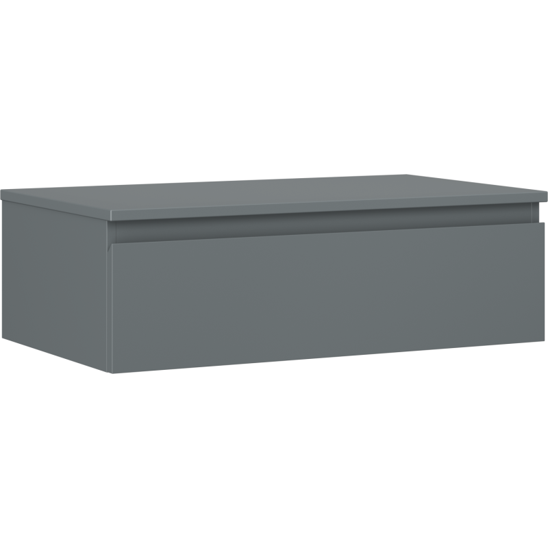 Mexen Orio Badezimmerschrank 80 cm mit Arbeitsplatte, 1 Schublade, Graphit matt - 91A10-08023-1-BFC66