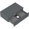 Mexen Orio Badezimmerschrank 80 cm mit Arbeitsplatte, 1 Schublade, Graphit matt - 91A10-08023-1-BFC66