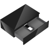 Mexen Orio 80 cm Badezimmerschrank mit Arbeitsplatte, 1 Schublade, Schwarz Glanz - 91A10-08023-1-BFC70