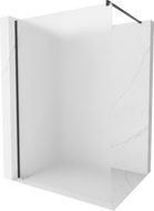 Mexen Kioto Duschwand Walk-in 80 x 200 cm, mattiert 8 mm, schwarz - 800-080-101-70-30