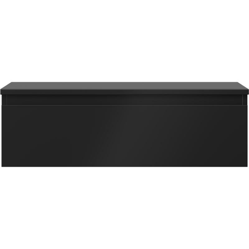 Mexen Orio Badezimmerschrank 80 cm mit Arbeitsplatte, 1 Schublade, Schwarz Matt - 91A10-08023-1-BFC71