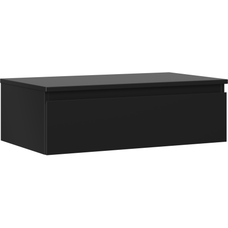 Mexen Orio Badezimmerschrank 80 cm mit Arbeitsplatte, 1 Schublade, Schwarz Matt - 91A10-08023-1-BFC71